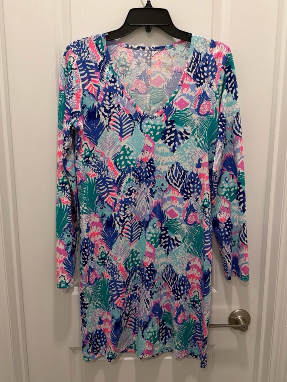 Lilly Pulitzer Multi-Color V-Neck Long Sleeve Women’s Dress